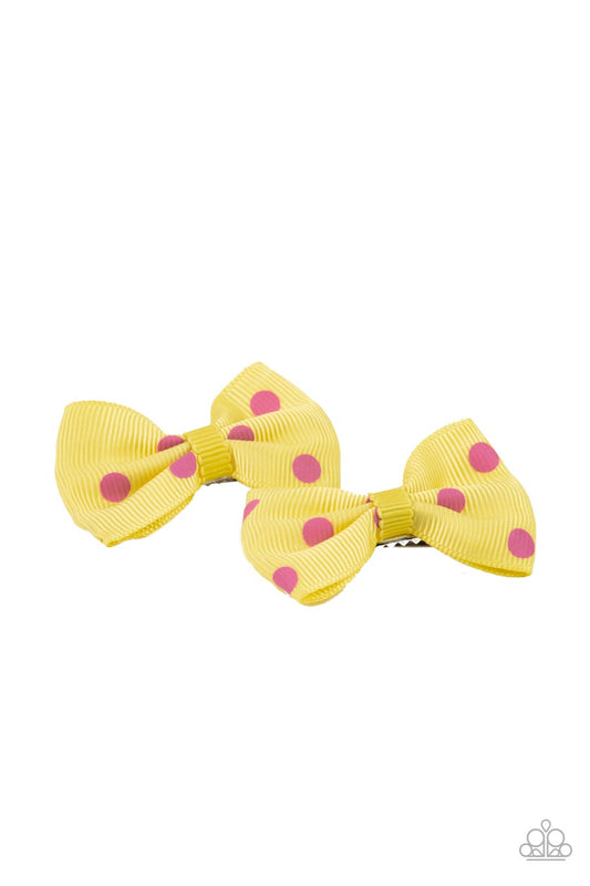 Polka Dot Drama - Yellow - Paparazzi Accessories