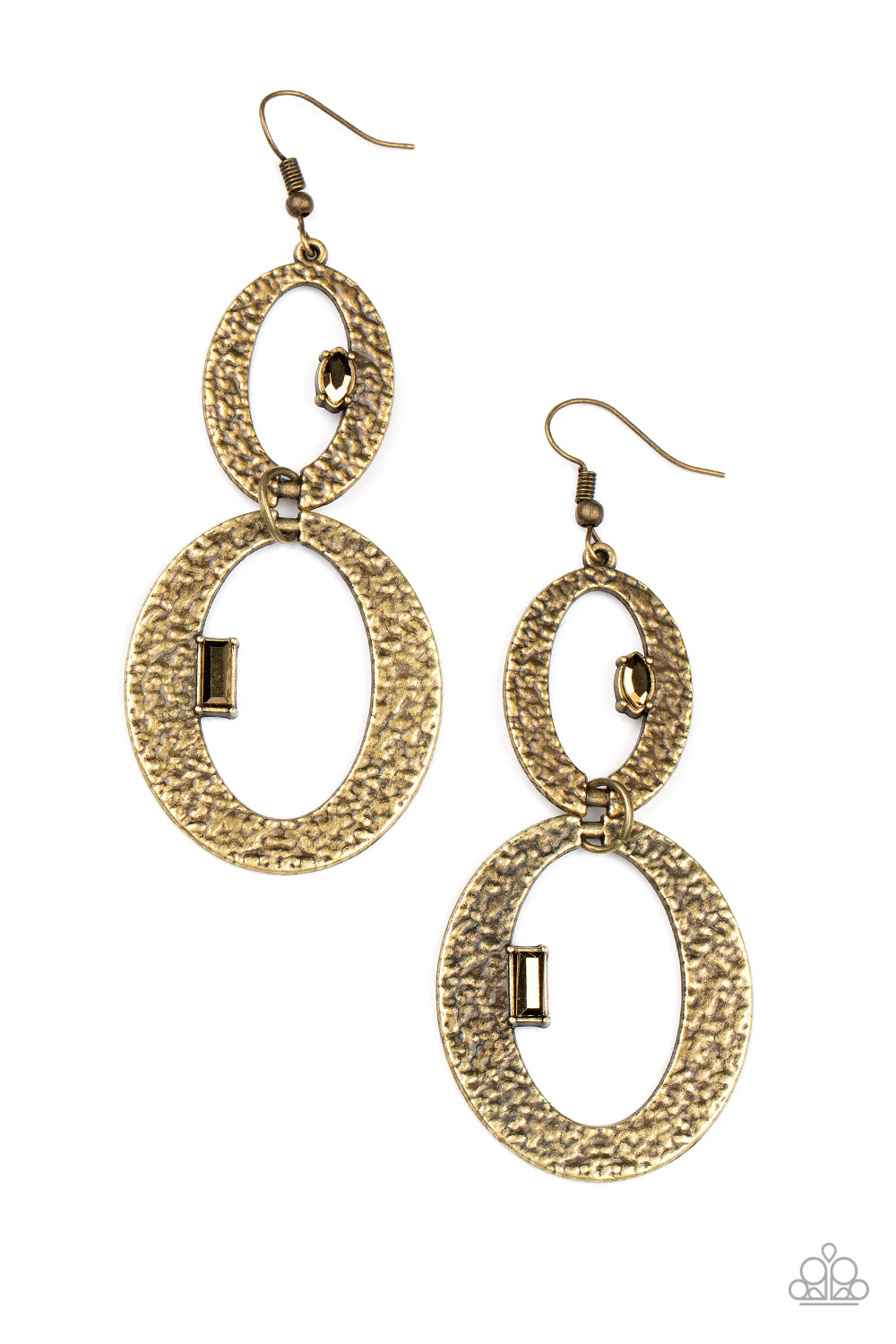 OVAL and OVAL Again - Brass - Paparazzi Accessories