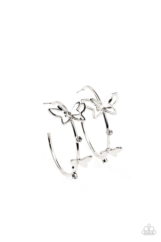 Full Out Flutter - White - Paparazzi Accessories