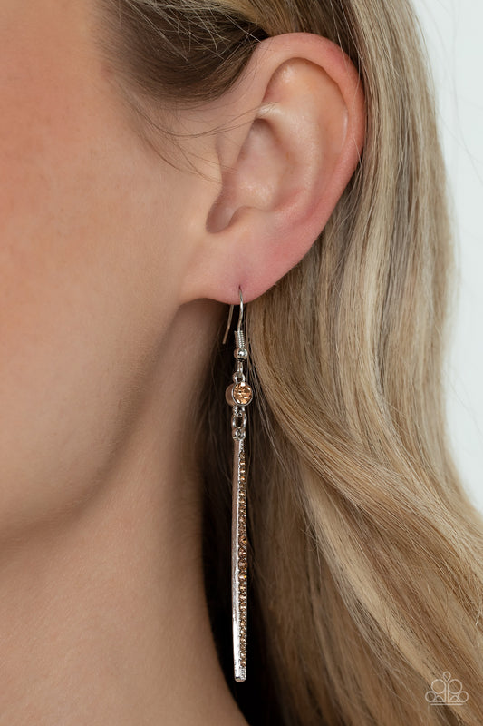 Skyscraping Shimmer - Brown - Paparazzi Accessories