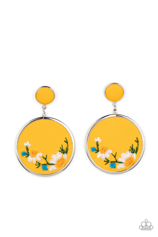 Embroidered Gardens - Yellow - Paparazzi Accessories