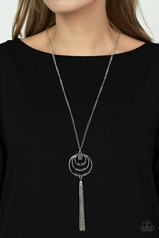 Spiraling Sparkle - Silver - Paparazzi Accessories