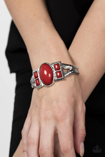 A Touch of Tiki - Red - Paparazzi Accessories