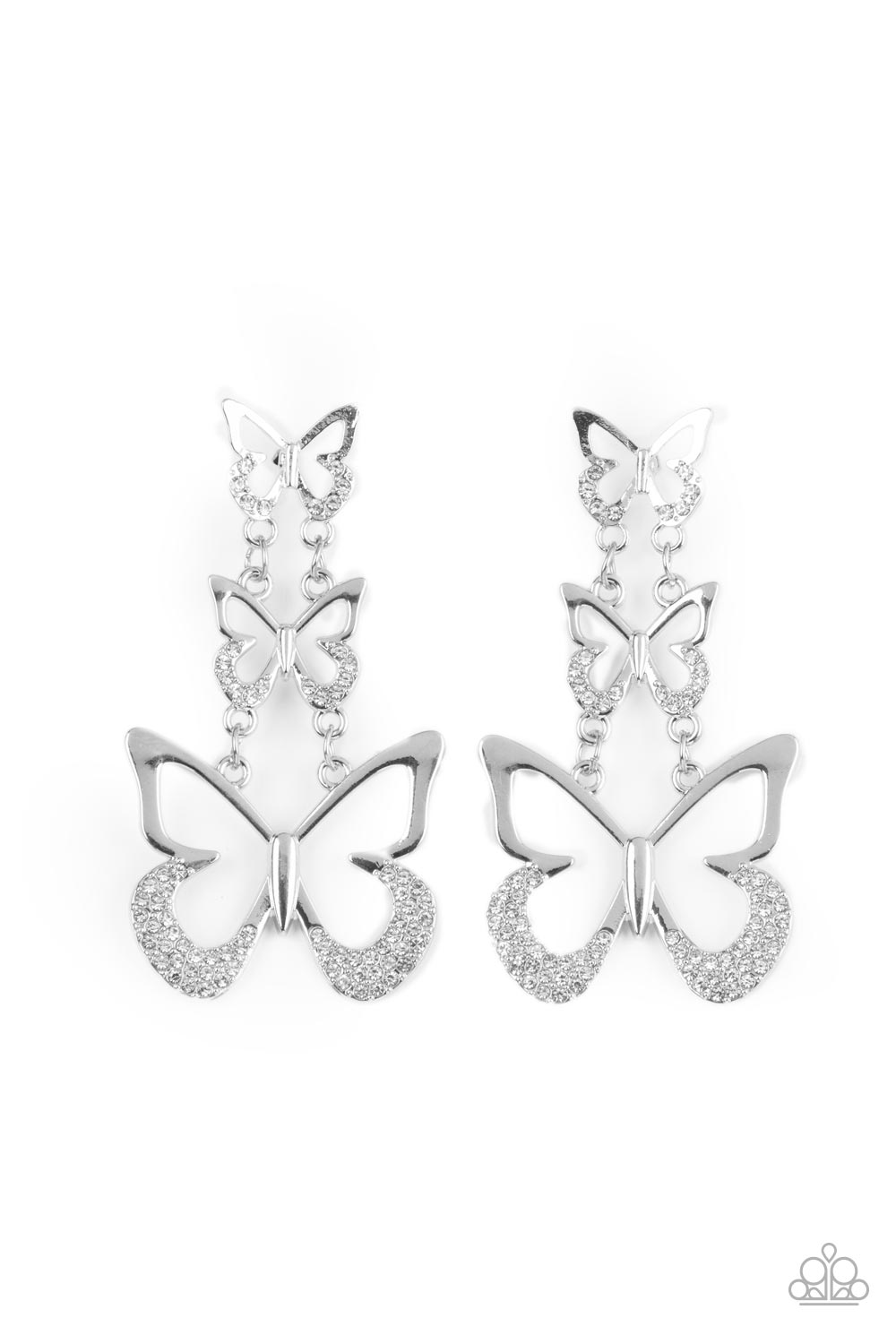 Flamboyant Flutter - White - Paparazzi Accessories