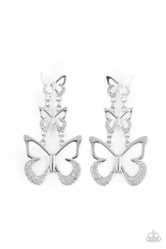 Flamboyant Flutter - White - Paparazzi Accessories