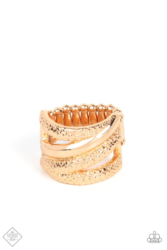 Contemporary Convergence - Gold - Paparazzi Accessories