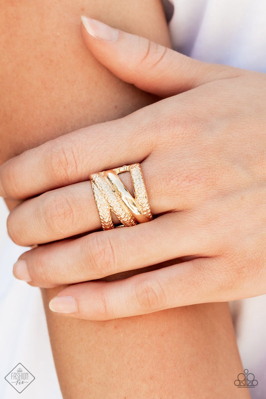 Contemporary Convergence - Gold - Paparazzi Accessories
