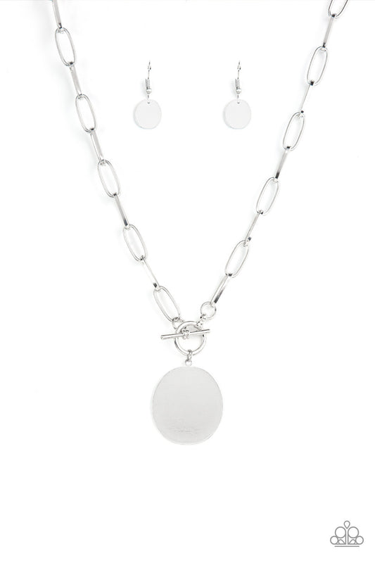 Tag Out - Silver - Paparazzi Accessories