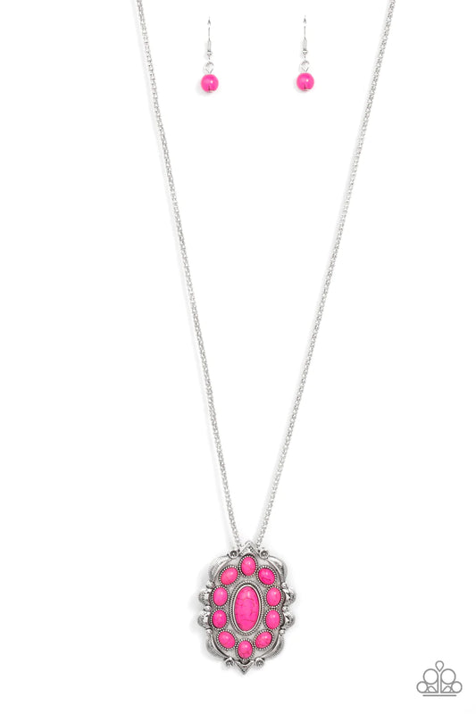 Mojave Medallion - Pink - Paparazzi Accessories