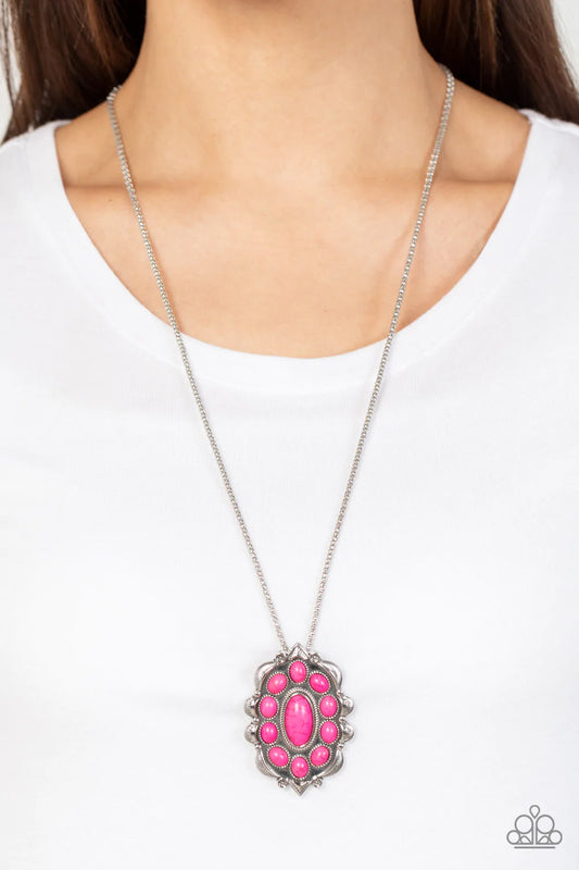 Mojave Medallion - Pink - Paparazzi Accessories