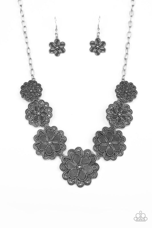 Basketful of Blossoms - Silver - Paparazzi Accessories