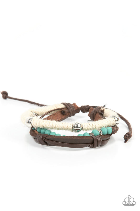 Timber Trail - Blue - Paparazzi Accessories