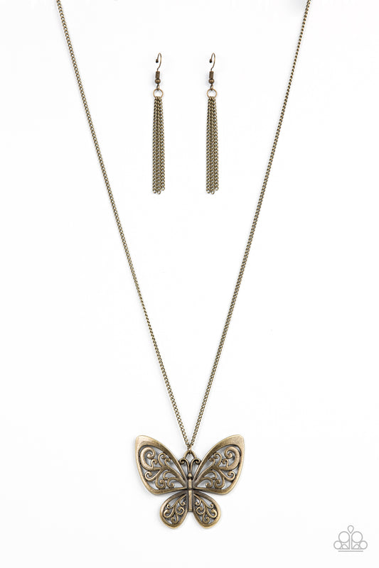 Butterfly Boutique - Brass - Paparazzi Accessories