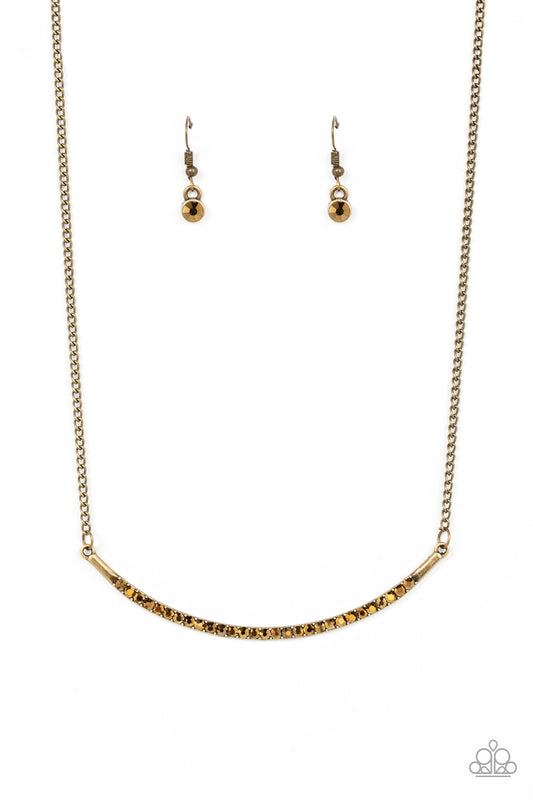 Collar Poppin Sparkle - Brass - Paparazzi Accessories