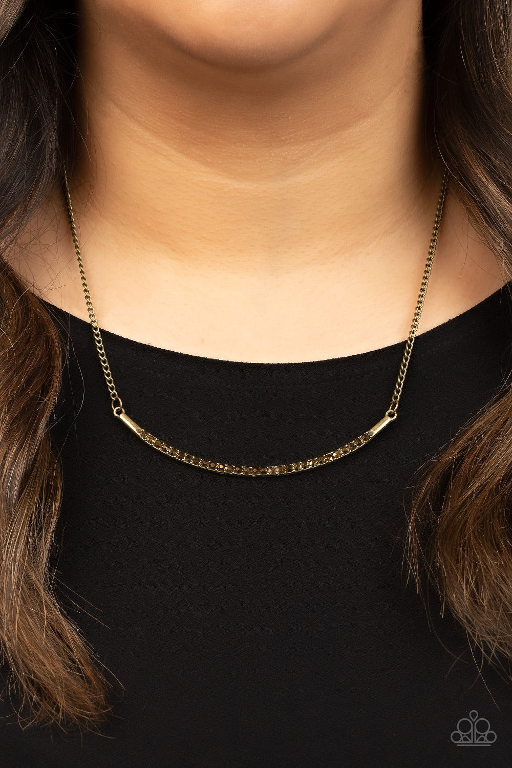 Collar Poppin Sparkle - Brass - Paparazzi Accessories