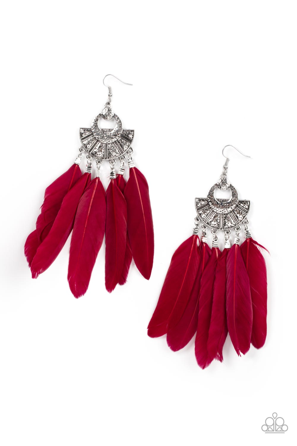 Plume Paradise - Red - Paparazzi Accessories