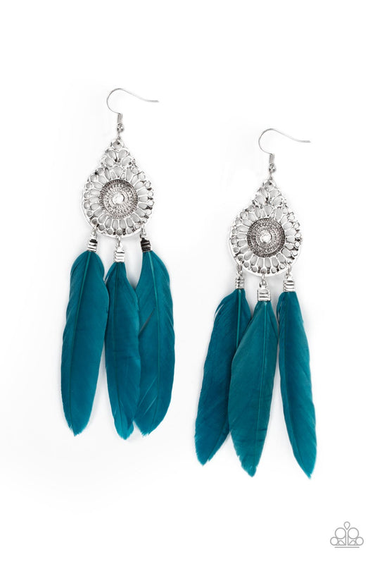 Pretty in PLUMES - Blue - Paparazzi Accessories