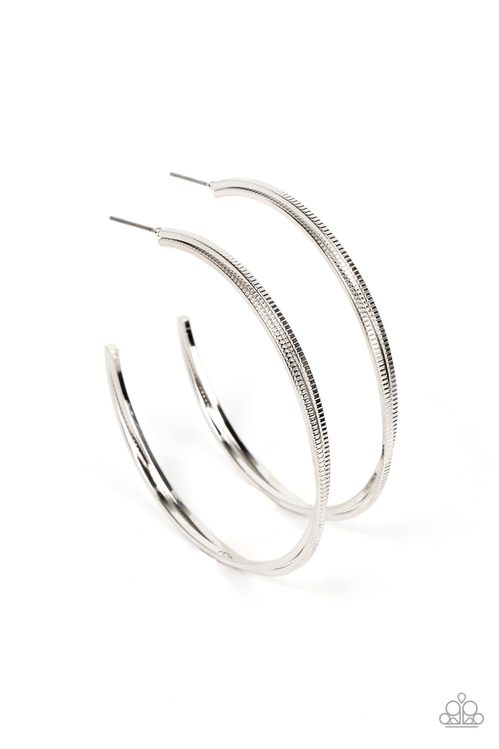 Monochromatic Curves - Silver - Paparazzi Accessories