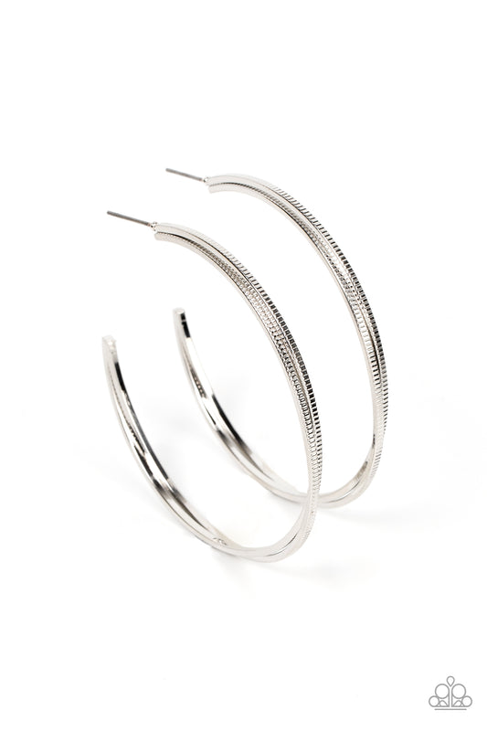 Monochromatic Curves - Silver - Paparazzi Accessories