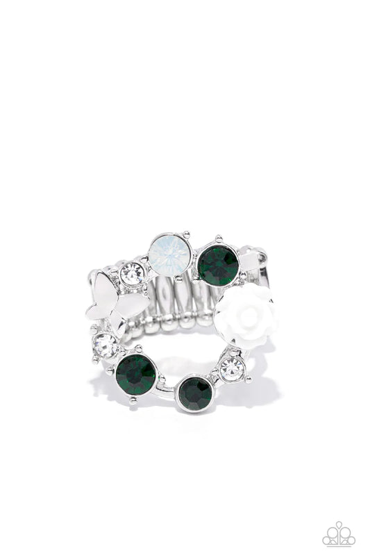 Butterfly Bustle - Green - Paparazzi Accessories