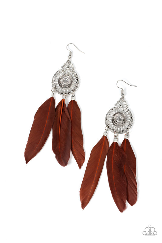Pretty in PLUMES - Brown - Paparazzi Accessories