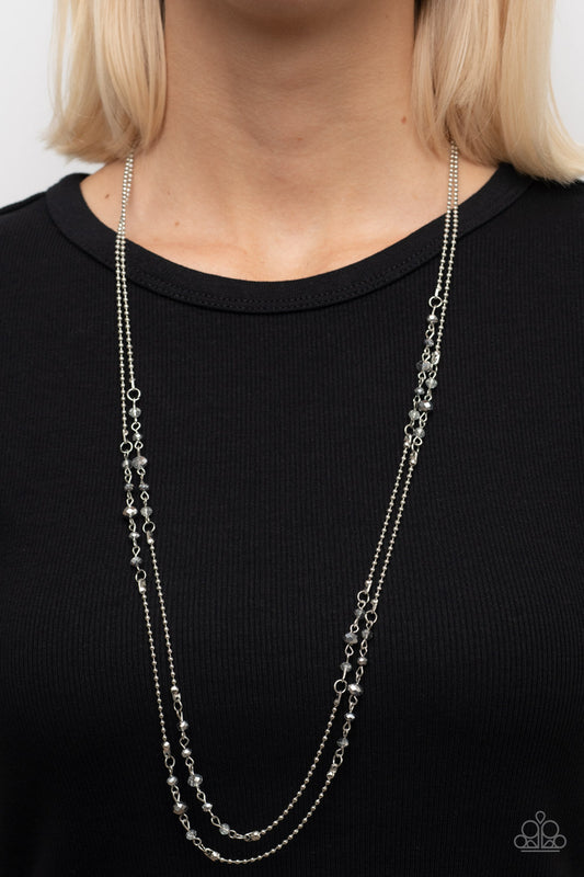 Petitely Prismatic - Silver - Paparazzi Accessories