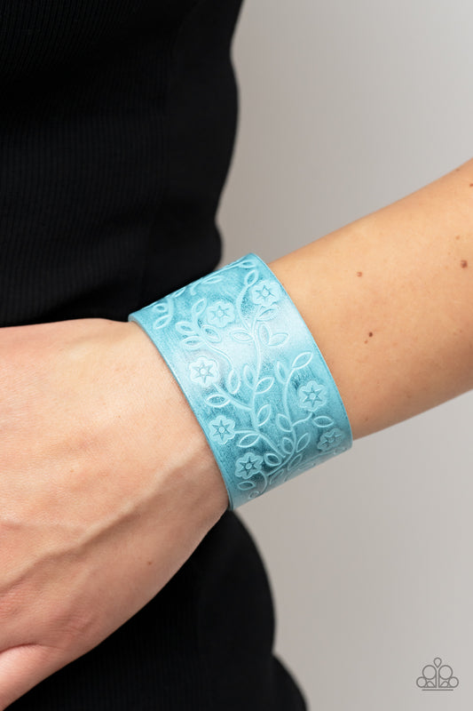 Rosy Wrap Up - Blue - Paparazzi Accessories