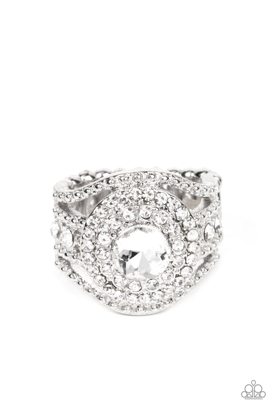 Understated Drama - White - Paparazzi Accessories