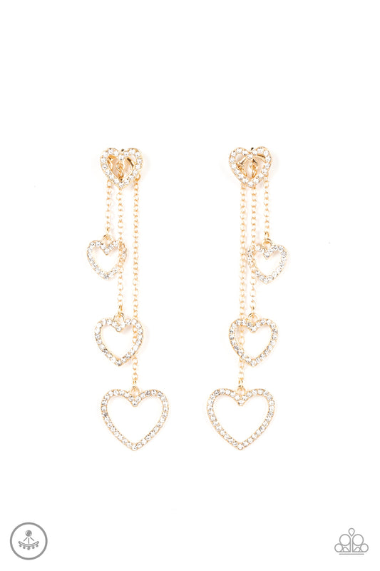 Falling In Love - Gold- Paparazzi Accessories