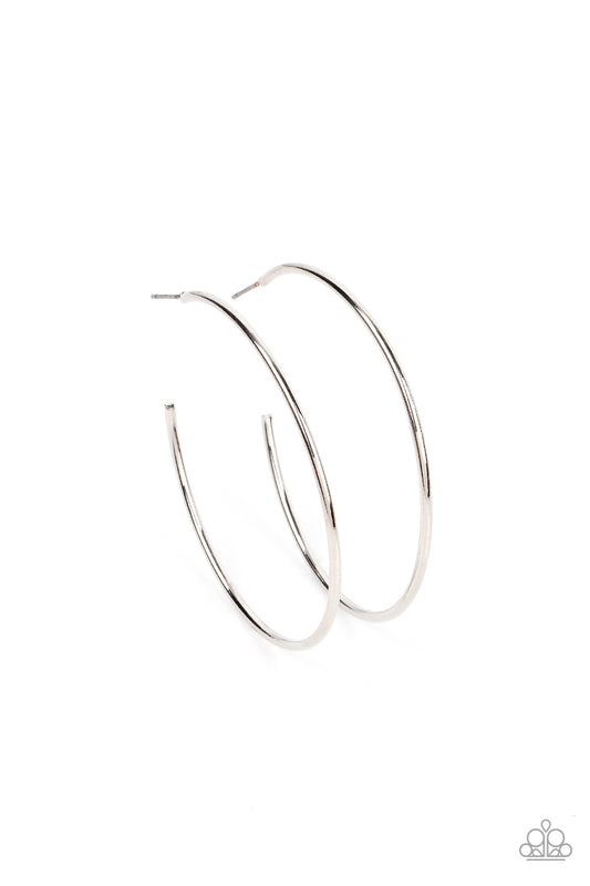 Can I Get a HOOP HOOP - Silver - Paparazzi Accessories