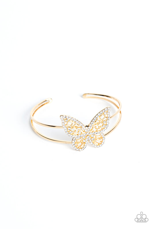 Butterfly Bella - Gold - Paparazzi Accessories