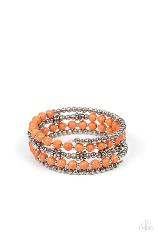 Road Trip Remix - Orange - Paparazzi Accessories