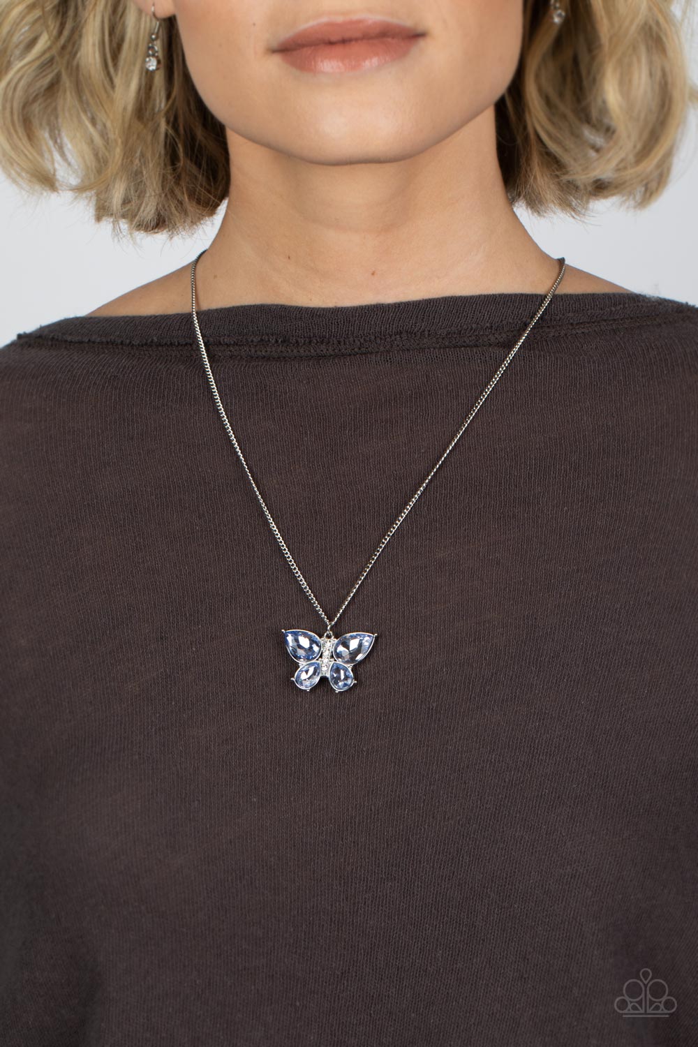 Free-Flying Flutter - Blue - Paparazzi Accessories