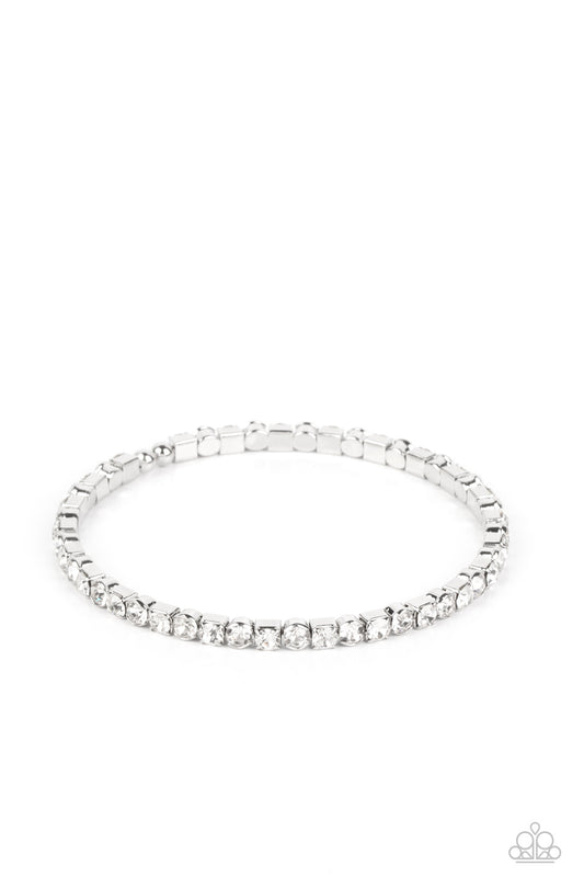 Rhinestone Spell - White - Paparazzi Accessories