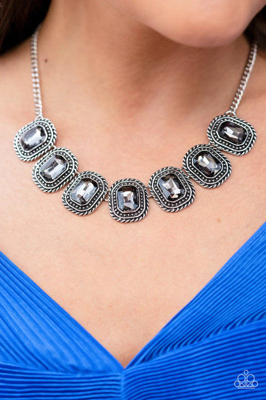 Iced Iron - Silver - Paparazzi Accessories