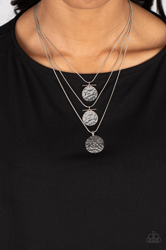 Dizzying Discs - Silver - Paparazzi Accessories
