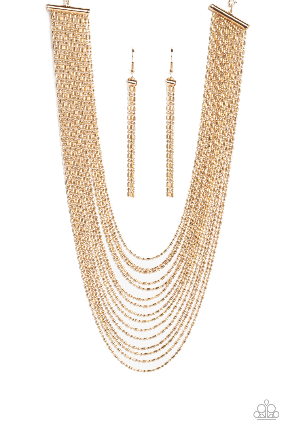 Cascading Chains - Gold - Paparazzi Accessories