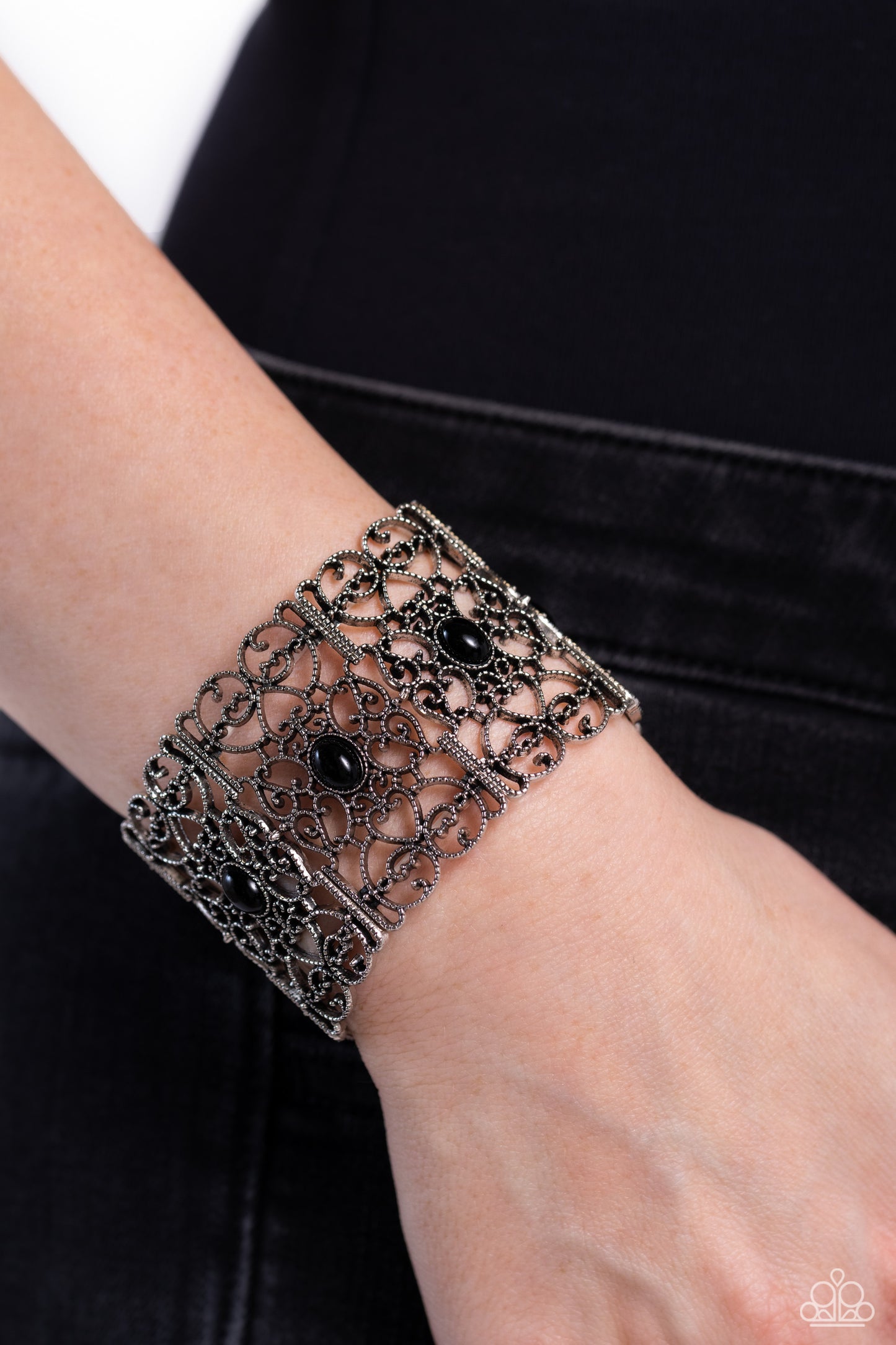 Fairest Filigree - Black - Paparazzi Accessories