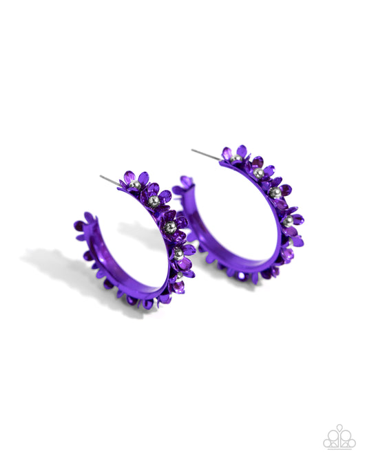 Fashionable Flower Crown - Purple - Paparazzi Accessories