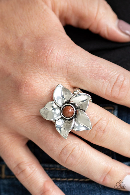 Ask For Flowers - Brown - Paparazzi Accessories