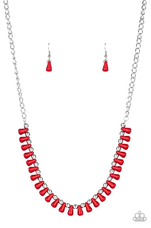 Extinct Species - Red - Paparazzi Accessories