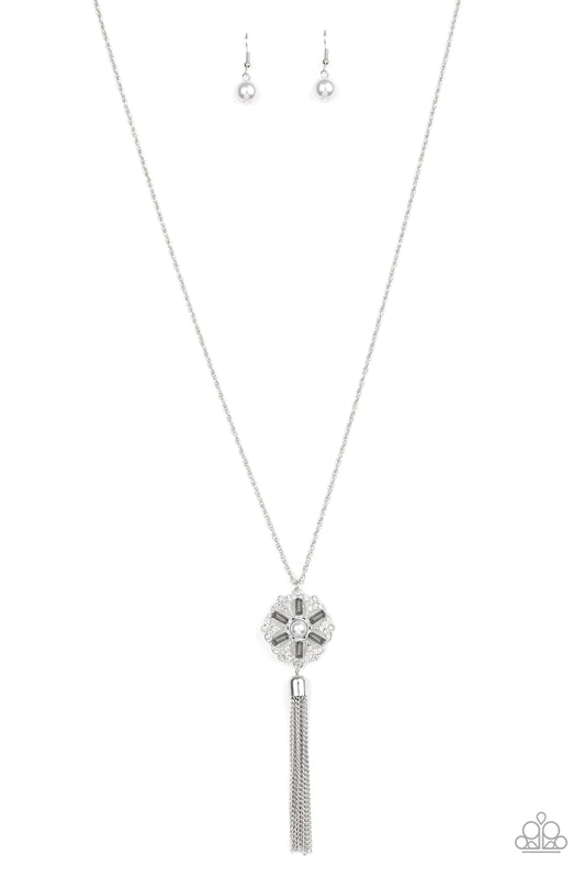 Fine Florals - Silver - Paparazzi Accessories