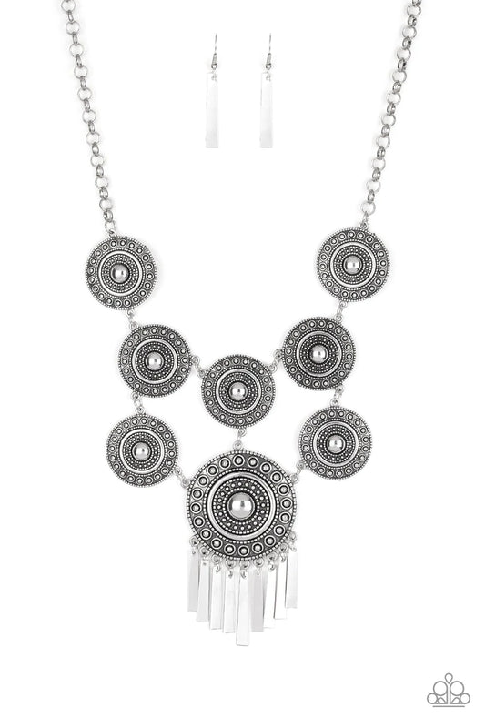 Modern Medalist - Silver - Paparazzi Accessories