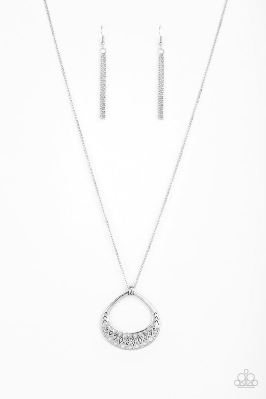 Prehistoric Drama - Silver - Paparazzi Accessories