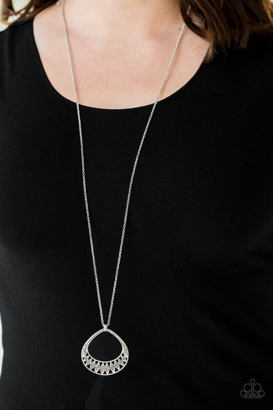 Prehistoric Drama - Silver - Paparazzi Accessories