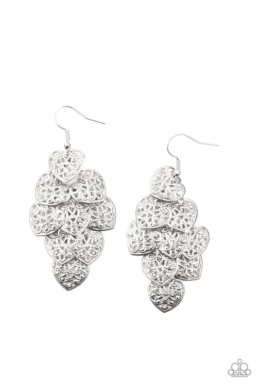 Shimmery Soulmates - Silver - Paparazzi Accessories