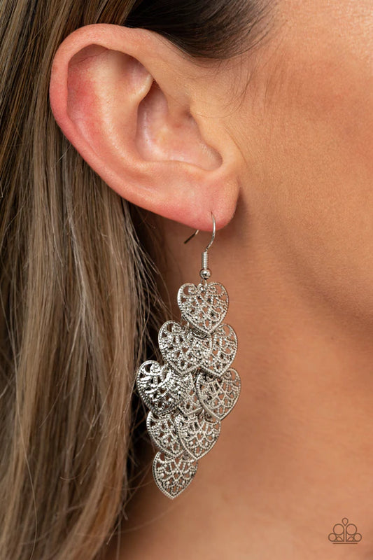 Shimmery Soulmates - Silver - Paparazzi Accessories