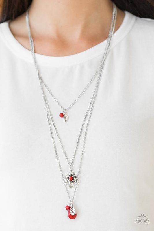 Soar With The Eagles - Red - Paparazzi Accessories