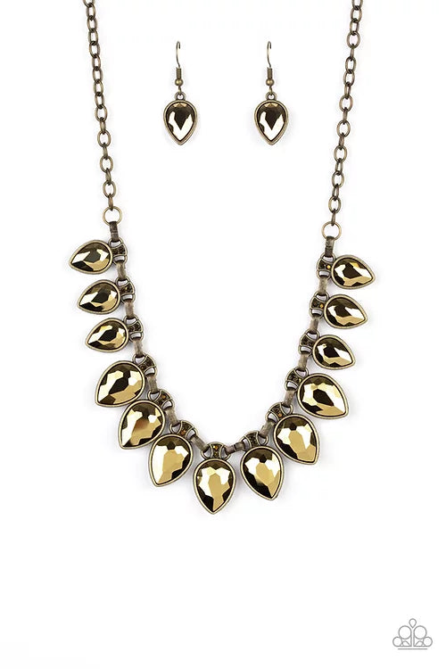 FEARLESS is More - Brass - Paparazzi Necklace