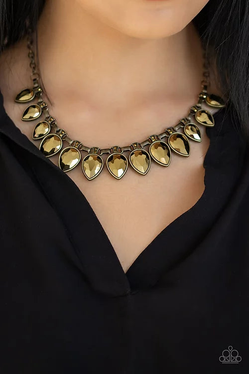 FEARLESS is More - Brass - Paparazzi Necklace